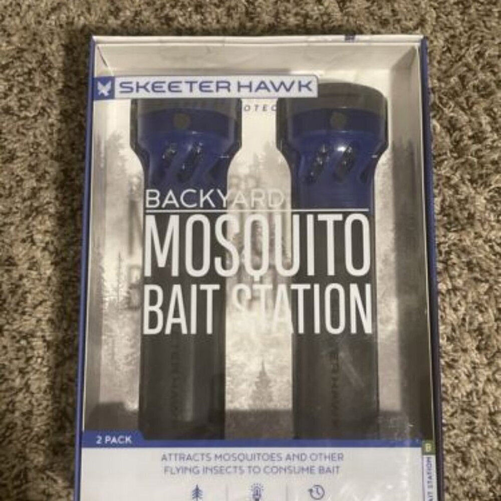 SKEETER HAWK BACKYARD MOSQUITO  STATION 2 PACK SEALED SHIPS FAST WORLDWIDE